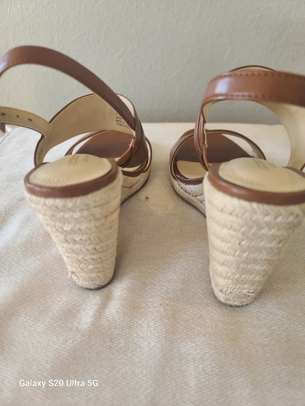 Liz Clairborne Alton Espadrille Wedge Sandals with Gold Accent - Women Size 6.5